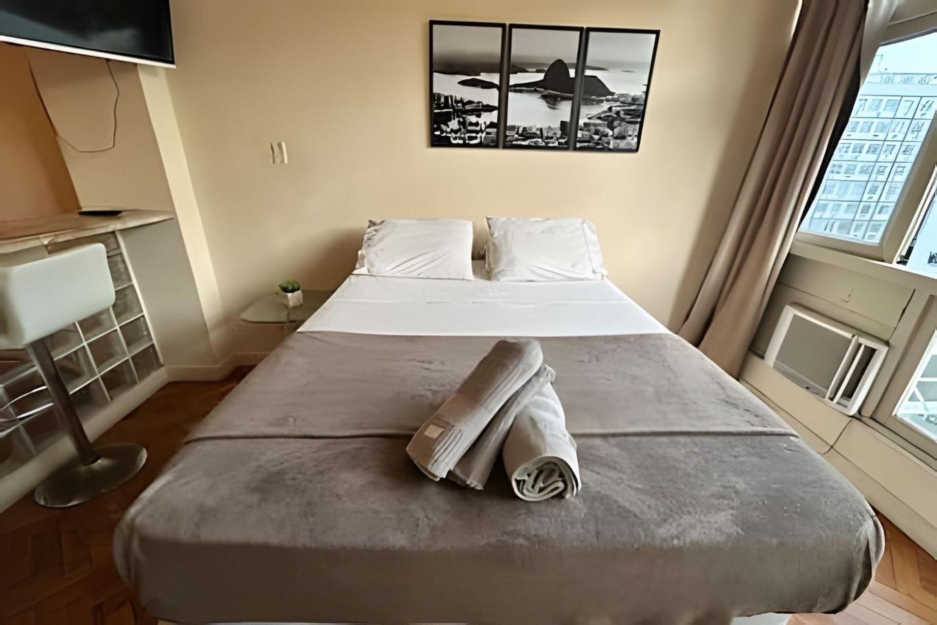 ריו דה ז'ניירו Apartamento Em Copacabana Com Vista Lateral Do Mar מראה חיצוני תמונה
