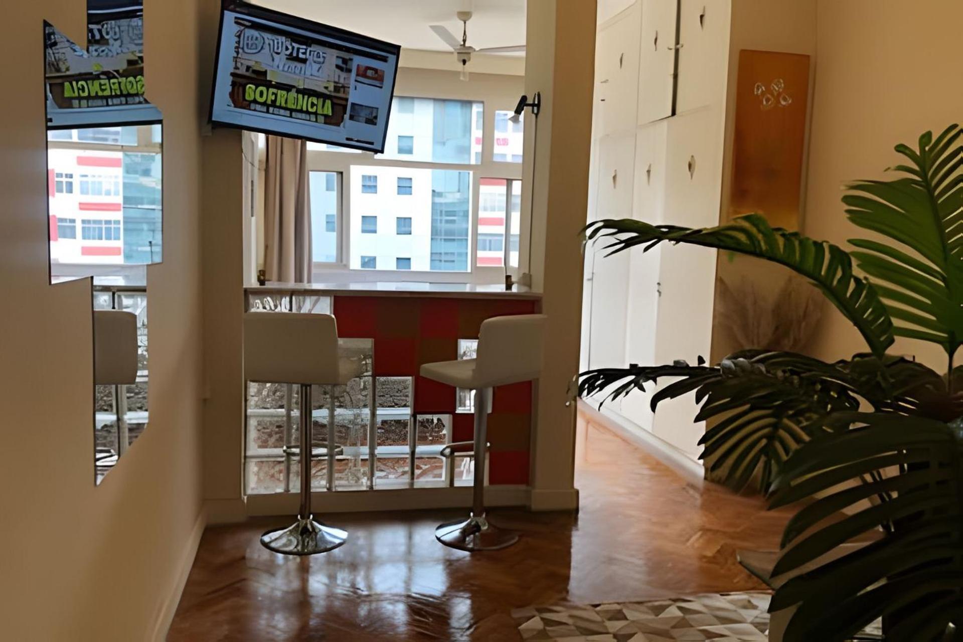 ריו דה ז'ניירו Apartamento Em Copacabana Com Vista Lateral Do Mar מראה חיצוני תמונה